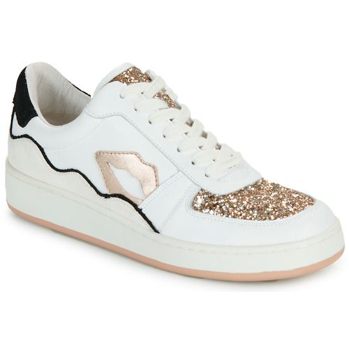 Sneakers basse donna Bons baisers de Paname LOULOU BLANC ROSE GOLD GLITTER in bianco, eleganti e glamour, perfette per ogni look. Design unico con dettagli in glitter oro rosa, ideali per un tocco di brillantezza alla tua outfit. Scarpe trendy per la stagione, comodità e stile in un'unica calzatura. Acquista ora le sneakers LOULOU e aggiungi un'esplosione di stile al tuo guardaroba!