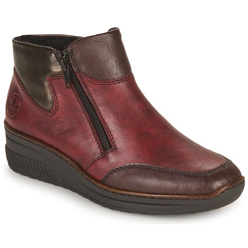 Stivaletti Donna Rieker 48754-35 Bordeaux eleganti e confortevoli, realizzati con materiali di alta qualità, ideali per ogni occasione. Design raffinato con dettagli moderni, perfetti per completare il tuo outfit in modo chic e versatile. Scarpe antiscivolo e leggere, perfette per l'uso quotidiano.