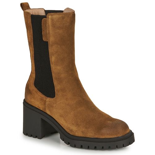 Stivaletti Donna Karston ALIZE Marrone in pelle, con design elegante e tacco comodo. Ideali per un look casual e trendy, perfetti per l'autunno e l'inverno. Acquista ora per aggiungere stile e comfort al tuo guardaroba!