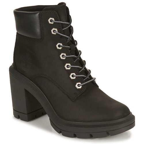 Stivaletti Timberland ALLINGTON HEIGHTS 6 IN Nero Donna, realizzati in pelle di alta qualità, con design elegante e suola resistente per comfort e stile. Ideali per l'uso quotidiano, questi stivaletti offrono un look raffinato e una calzata sicura, perfetti per ogni occasione. Scopri la moda e la funzionalità con gli stivaletti Timberland.