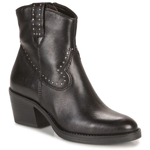 Stivaletti Donna Mjus DENVER STUDS in Nero, caratterizzati da un design elegante con dettagli in metallo stud, ideali per un look alla moda. Realizzati in materiali di alta qualità, offrono comfort e stile per ogni occasione. Perfetti per l'autunno e l'inverno, questi stivaletti si abbinano facilmente a qualsiasi outfit. Acquista ora per aggiungere un tocco di classe al tuo guardaroba!