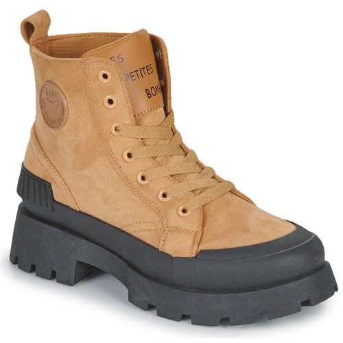 Stivaletti Donna Les Petites Bombes ENYA Marrone in pelle, design elegante e alla moda, con tacco comodo e suola antiscivolo, ideali per outfit casual e serali. Confortevoli e versatili, perfetti per ogni stagione. Acquista gli stivaletti Les Petites Bombes ENYA e completa il tuo look con stile.