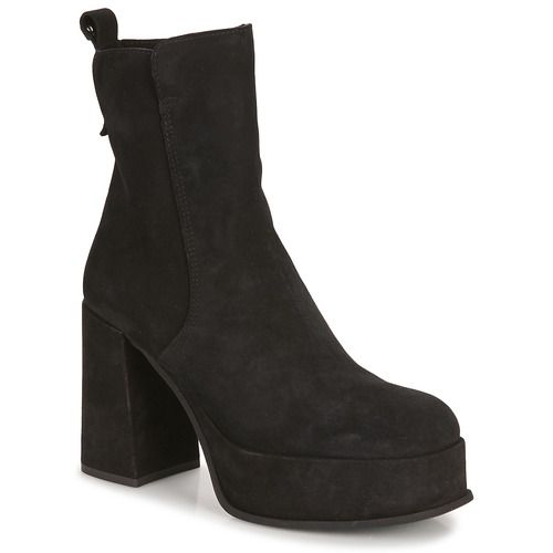 Stivaletti Mjus ESME Nero per donna, eleganti e versatili, realizzati in pelle di alta qualità. Design moderno con tacco comodo, ideali per ogni occasione, dallo stile casual a quello più raffinato. Perfetti per completare il tuo look con classe e comfort.