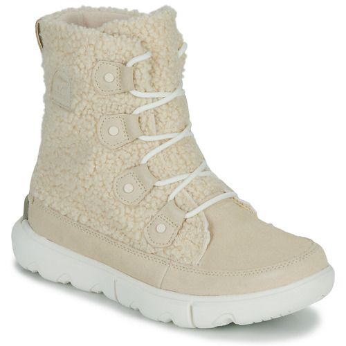 Stivaletti Donna Sorel EXPLORER NEXT JOAN COZY Beige, eleganti e confortevoli, ideali per l'inverno. Perfetti per ogni occasione, offrono stile e calore. Disponibili per l'acquisto online.