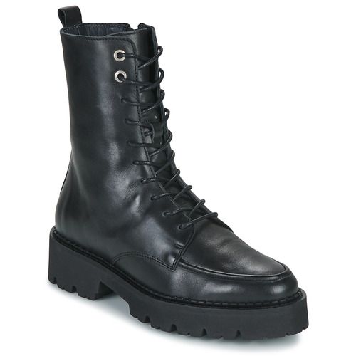 Stivaletti Donna JB Martin FIDELO Nero in pelle, eleganti e versatili, ideali per ogni occasione. Design moderno con tacco comodo, perfetti per il tuo guardaroba invernale. Acquista ora per un look sofisticato e alla moda!
