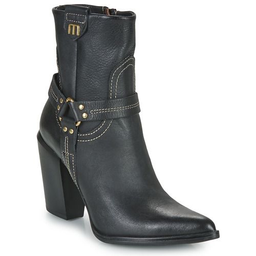 Stivaletti Mjus FLORA Nero Donna, eleganti e versatili, realizzati in pelle di alta qualità. Design sofisticato con tacco medi, perfetti per ogni occasione. Acquista ora per un look chic e alla moda.