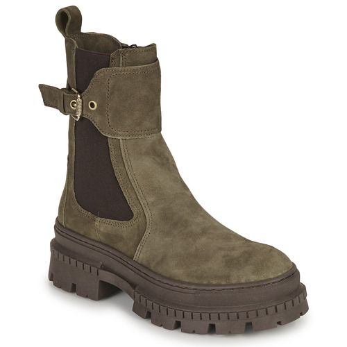 Stivaletti donna Mjus GEORDIE BUCKLE in colore kaki, con design elegante e dettagli a fibbia. Perfetti per ogni occasione, questi stivaletti offrono stile e comfort. Acquista ora il tuo paio di stivaletti Mjus GEORDIE BUCKLE Kaki e completa il tuo look con un tocco di moda contemporanea.