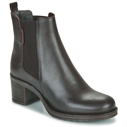 Stivaletti Donna Betty London LOUE Marrone in pelle, design elegante e versatile, perfetti per ogni occasione, con tacco comodo e rifiniture di alta qualità. Ideali per completare il tuo look autunno/inverno. Acquista ora per un tocco di stile e comfort!