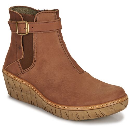Stivaletti Donna El Naturalista MYTH YGGDRASIL Marrone, eleganti e sostenibili, realizzati in materiali ecologici. Design alla moda con suola antiscivolo, perfetti per ogni occasione. Comfort e stile uniti per una calzatura femminile versatile.