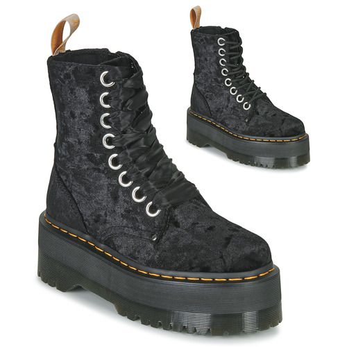 Stivaletti Donna Dr. Martens JADON BOOT MAX CRUSH VELVET Nero, eleganti e alla moda, perfecti per ogni occasione. Realizzati in velluto di alta qualità, questi stivaletti offrono comfort e stile. Design iconico con suola alta e dettagli distintivi, ideali per un look trendy. Compra ora per aggiungere un tocco di classe al tuo guardaroba!