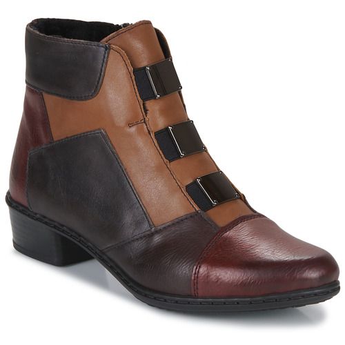 Stivaletti Rieker RICORNA Marrone per donna, eleganti e versatili, ideali per l'inverno. Realizzati con materiali di alta qualità, offrono comfort e stile per ogni occasione. Perfetti da abbinare a jeans o gonne, questi stivaletti assicurano una camminata confortevole grazie alla loro suola antiscivolo. Acquista ora il tuo paio di stivaletti Rieker marroni e completa il tuo look invernale.