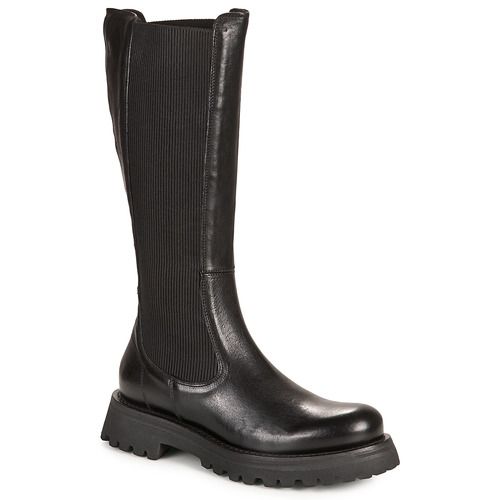 Stivali Donna Moma 74303D-CU-NERO neri, eleganti e alla moda, realizzati in morbido cuoio per un comfort duraturo. Design contemporaneo e versatile, perfetti per ogni occasione. Aggiungi un tocco di stile al tuo guardaroba con questi stivali neri Moma.