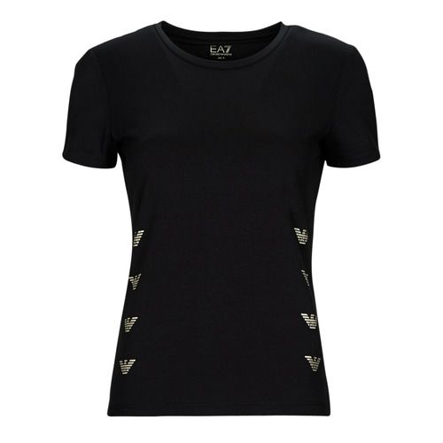 T-shirt Emporio Armani EA7 3RTT08-TJDZZ in Nero, maniche corte per donna. Design elegante e alla moda, realizzata in tessuto di alta qualità, ideale per un look casual e contemporaneo. Perfetta per l'uso quotidiano, questa T-shirt rappresenta un must-have nel guardaroba femminile. Acquista ora e aggiungi un tocco di stile al tuo outfit!