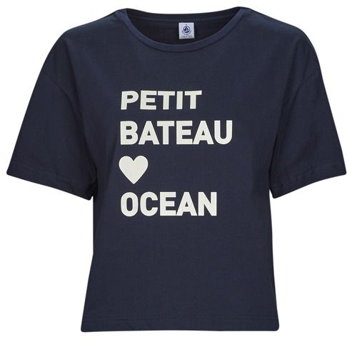T-shirt Petit Bateau A06TM04 in colore marine, maniche corte, ideale per l'abbigliamento estivo femminile. Realizzata con materiali di alta qualità per garantire comfort e stile. Perfetta per un look casual e alla moda, adatta per ogni occasione. Acquista ora la T-shirt Petit Bateau per un outfit trendy e versatile!