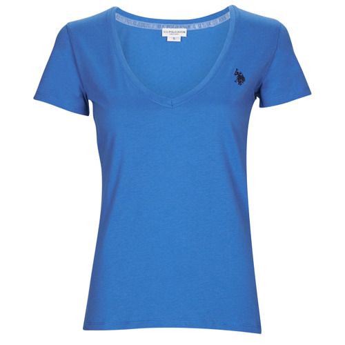T-shirt BELL Blu U.S. Polo Assn. per donna, maniche corte, perfetta per outfit casual e look estivi. Realizzata in morbido cotone, offre comfort e stile. Ideale per occasioni quotidiane e abbinamenti versatili. Acquista ora e valorizza il tuo guardaroba con questa elegante t-shirt!