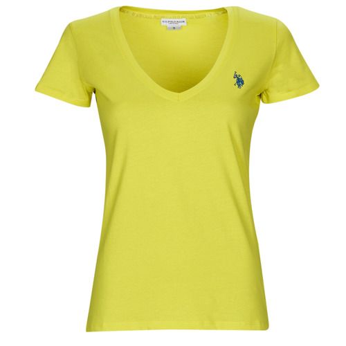 T-Shirt U.S. Polo Assn. BELL Giallo maniche corte per donna, ideale per un look casual e alla moda. Realizzata in cotone di alta qualità, offre comfort e stile in ogni occasione. Disponibile in diverse taglie, perfetta per l'estate. Acquista ora la T-Shirt BELL per un guardaroba versatile e trendy!