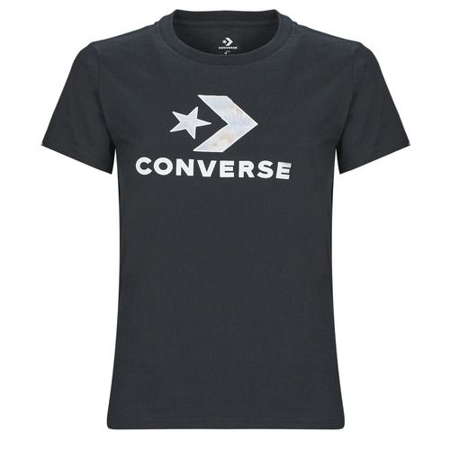 T-shirt Converse FLORAL STAR CHEVRON Nero per donna con maniche corte, caratterizzata da un design elegante e moderno, perfetta per outfit casual e alla moda. Realizzata in tessuto di alta qualità, ideale per ogni stagione. Acquista ora e aggiorna il tuo guardaroba con questo must-have!