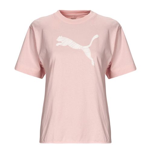 T-shirt rosa Puma HER TEE per donna, maniche corte, ideale per un look casual e alla moda. Realizzata con materiali di alta qualità per comfort e durata, perfetta per l'abbigliamento quotidiano o per attività sportive. Design elegante e versatile, adatta a diverse occasioni. Disponibile in varie taglie.