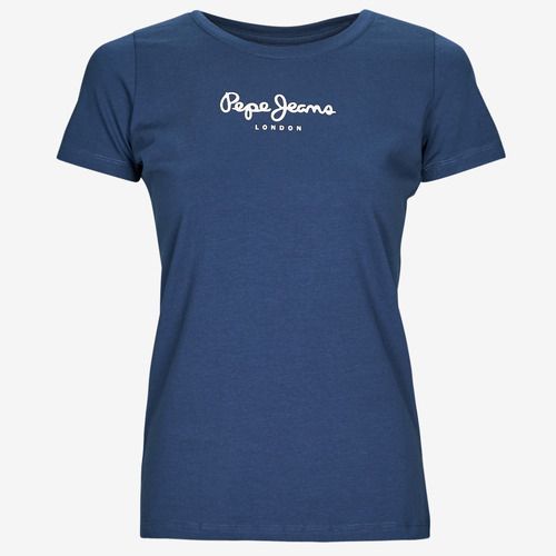 T-shirt Pepe Jeans NEW VIRGINIA Marine maniche corte per donna, elegante e casual, perfetta per l'estate. Realizzata in cotone morbido, offre comfort e stile. Disponibile in blu marino, ideale per outfit giornalieri e occasioni informali.