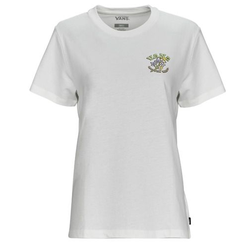 T-shirt Vans PAISLEY FLY BFF Bianco maniche corte per donna, caratterizzata da un design moderno e alla moda. Realizzata in morbido cotone, è ideale per un outfit casual e trendy. Perfetta per la stagione estiva, questa T-shirt aggiunge un tocco di stile unico a qualsiasi guardaroba. Disponibile in varie taglie, è un must-have per le appassionate di moda.