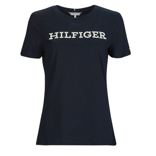 T-shirt Tommy Hilfiger REG MONOTYPE EMB C-NK SS Marine per donna, maniche corte, design elegante e moderno, logo ricamato, ideale per outfit casual e stilosi, perfetta per la primavera estate 2024. Acquista ora per un look trendy e versatile!