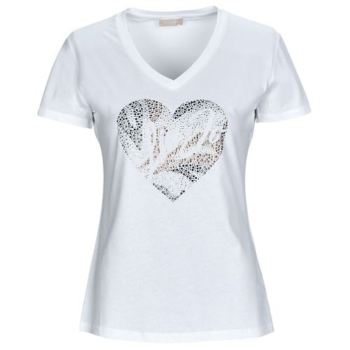 T-shirt Liu Jo WF3080 Bianco maniche corte Donna, elegante e alla moda, realizzata in cotone di alta qualità. Perfetta per look casual e versatili, ideale per ogni stagione. Disponibile in diverse taglie. Acquista ora per un outfit chic e contemporaneo!