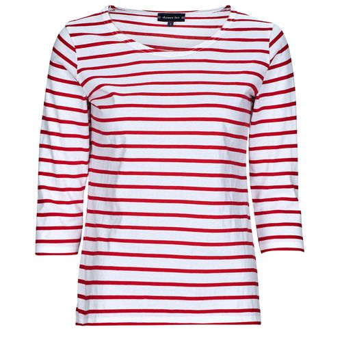 T-shirt manica lunga multicolore donna Armor Lux MARINIERE JERSEY ML, realizzata in morbido cotone, ideale per un look casual e alla moda. Perfetta per ogni occasione, questa T-shirt offre comfort e stile, con un design classico e versatile. Acquista ora per dare un tocco di colore al tuo guardaroba!