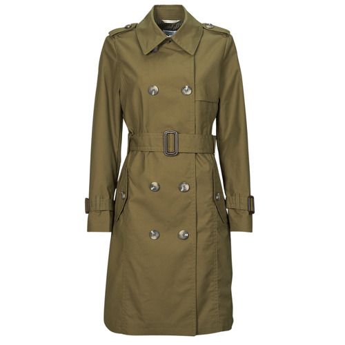 Trench Donna Esprit CLASSIC TRENCH Kaki, elegante e versatile, perfetto per ogni occasione. Realizzato in tessuto di alta qualità, offre comfort e stile. Ideale per la stagione primavera-estate, il trench si abbina facilmente a vari outfit, rendendolo un must-have nel tuo guardaroba. Acquista ora il tuo trench Esprit per un look raffinato e alla moda!