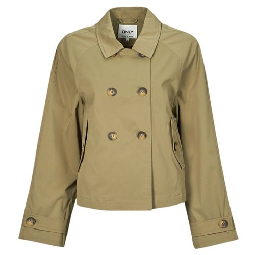 Trench Donna Only ONLAPRIL Kaki, elegante e versatile, ideale per outfit primaverili. Realizzato in tessuto leggero, questo trench offre comfort e stile. Perfetto per occasioni casual e formali, disponibile in colore kaki alla moda. Aggiungi un tocco di classe al tuo guardaroba con il trench Only ONLAPRIL.