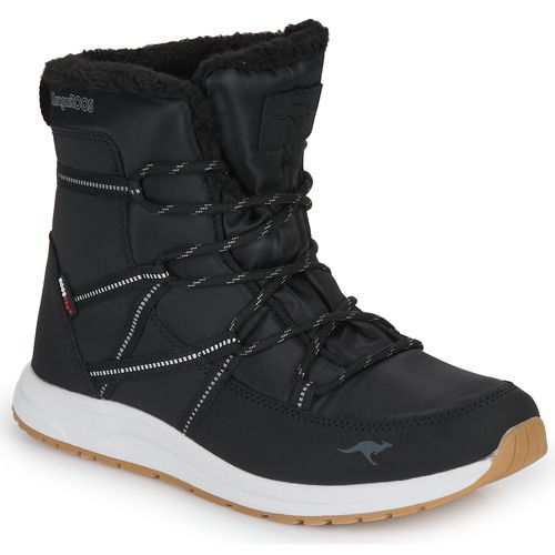 Scarpe da neve donna Kangaroos K-WW Leyla RTX in nero, ideali per affrontare l'inverno con stile e comfort. Design elegante e funzionale, perfette per escursioni sulla neve e attività all'aperto. Realizzate con materiali impermeabili e traspiranti, offrono calore e protezione dai freddi inverni. Acquista ora le Kangaroos K-WW Leyla RTX per unire moda e praticità nelle tue avventure invernali.