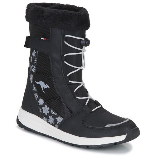 Scarpe da neve Donna Kangaroos KP Gastin RTX Nero, stivali invernali eleganti e confortevoli, ideali per affrontare il freddo e la neve. Design moderno, materiale impermeabile e suola antiscivolo per una presa sicura. Perfette per l'outdoor e le attività in montagna.