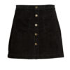 Jupes courtes Only ONLAMAZING HW CORD SKIRT PNT Noir Jupes courtes Femme