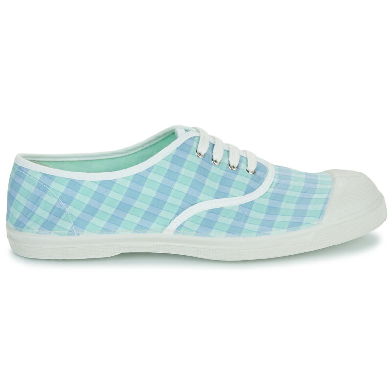 Bensimon SUMMER CHECKS Blaue Low Sneakers Damen - Gr&ouml;&szlig;e 2