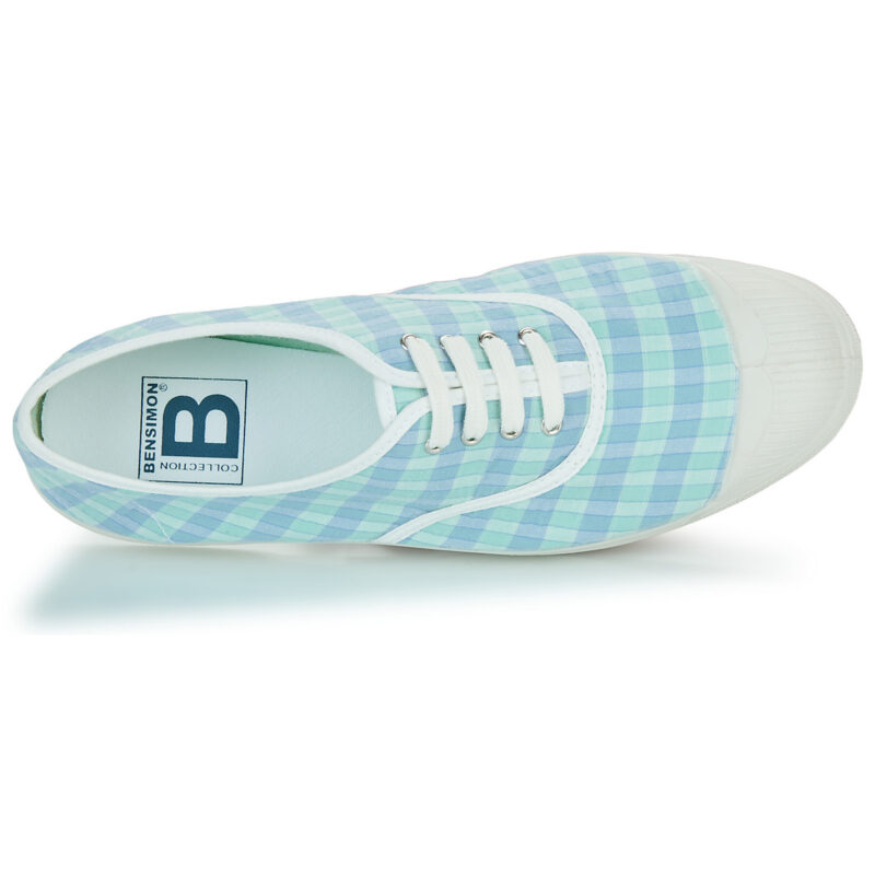 Bensimon SUMMER CHECKS Blaue Low Sneakers Damen - Gr&ouml;&szlig;e 6