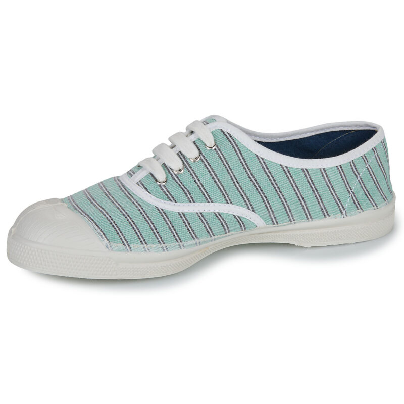 Bensimon RAYURES Green Low Top Sneakers Women - 4