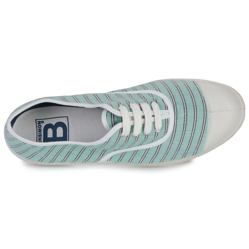Bensimon RAYURES Green Low Top Sneakers Women - 6