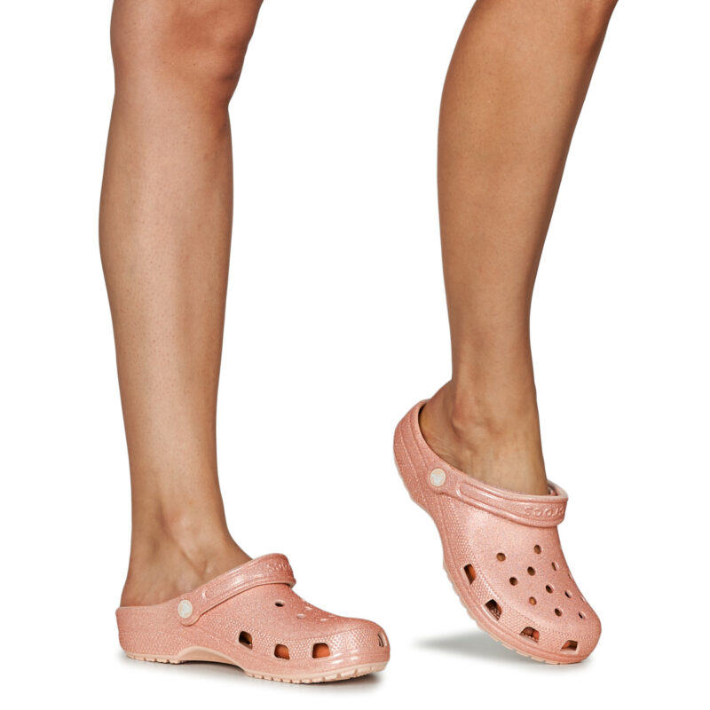 Crocs Classic Glitter Clog Rosa Zoccoli Donna - 8