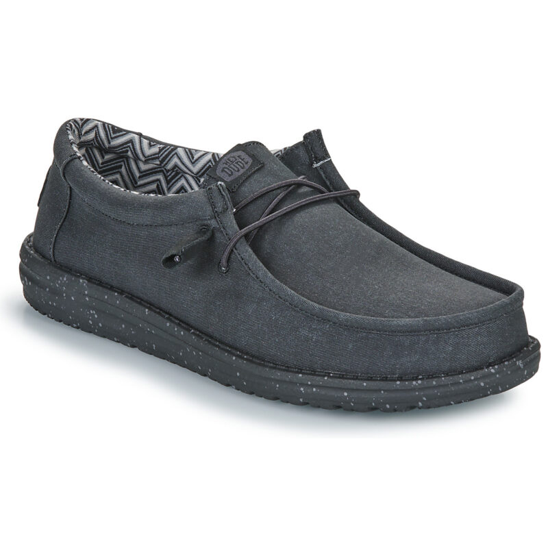 HEYDUDE Wally Canvas Nero - Slip on Uomo - 1