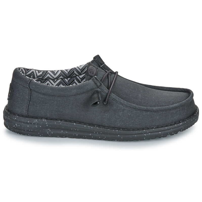 HEYDUDE Wally Canvas Nero - Slip on Uomo - 2