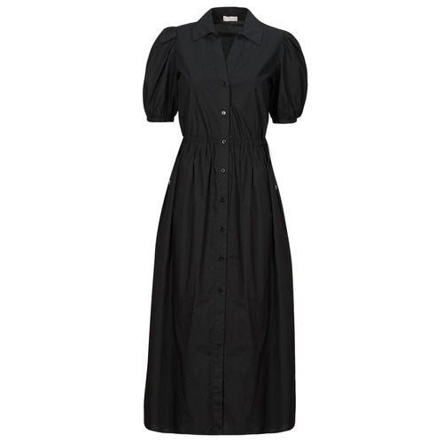 Abito lungo Liu Jo MA4084 Nero per donna, elegante e trendy, perfetto per ogni occasione. Realizzato in tessuto di alta qualità, questo abito enfatizza la silhouette femminile. Ideale per eventi serali o per un look sofisticato durante il giorno. Aggiungi un tocco di stile al tuo guardaroba con questo must-have!