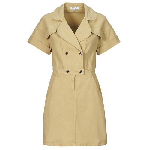 Abito corto Morgan RVIBI in beige per donna, elegante e alla moda, perfetto per occasioni speciali e look estivi. Realizzato con tessuti di alta qualità, offre comfort e stile. Aggiungi un tocco chic al tuo guardaroba con questo abito versatile.