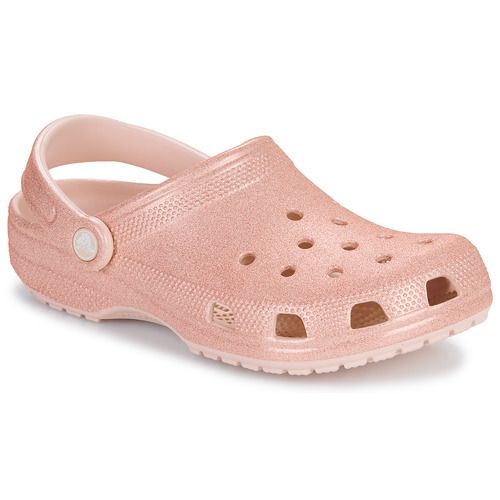 Zoccoli donna Crocs Classic Glitter Clog rosa, scintillanti e alla moda, perfetti per un look casual e trendy. Comfort eccezionale e design unico per un'estate alla moda. Acquista ora i tuoi zoccoli Crocs glitterati!