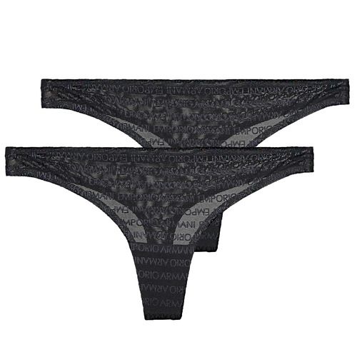 Culotte e slip Emporio Armani ALL OVER LOGO MESH X2 Nero per donna, eleganti e comodi, perfetti per un look alla moda. Realizzati in morbido tessuto a rete con logo iconico, ideali per il comfort quotidiano e per un tocco di lusso. Disponibili in taglie varie.