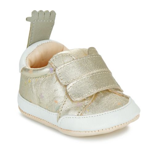 Pantofole Easy Peasy per bambina ragazza MY BLUMOO PTI'VELCRO in oro, eleganti e comode, perfette per la casa. Scarpe morbide e leggere, ideali per il benessere dei piedi dei più piccoli. Acquista ora le pantofole Easy Peasy per un look trendy e giocoso!