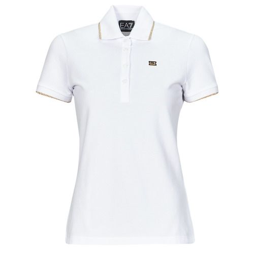 Polo bianca da donna Emporio Armani EA7, elegante e raffinata, ideale per un outfit casual-chic. Realizzata in alta qualità, questa polo offre comfort e stile, perfetta per ogni occasione. Acquista ora la Polo EA7 per un look alla moda e sofisticato.