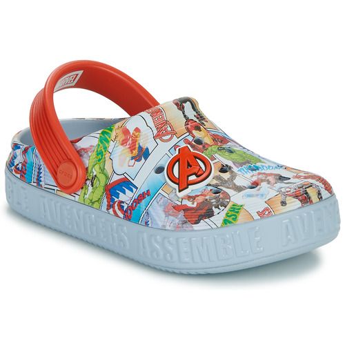 Scarpe Crocs per bambini ragazzo Avengers Off Court Clog K in grigio, perfette per garantire comfort e stile nei momenti di gioco. Realizzate con materiali resistenti e leggeri, queste ciabatte sono ideali per l'uso quotidiano. Il design ispirato ai supereroi Marvel le rende amate dai più piccoli. Disponibili in diverse taglie, queste scarpe offrono una vestibilità ottimale e sono facili da pulire, rendendole una scelta pratica per i genitori. Aggiungi un tocco di avventura al guardaroba del tuo bambino con le Crocs Avengers Off Court Clog K grigie.