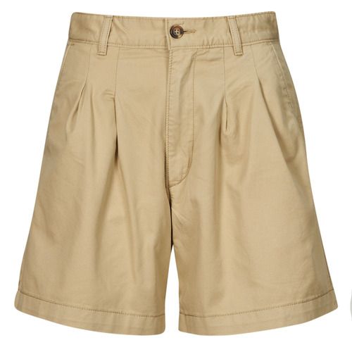 Shorts beige da donna Levis PLEATED TROUSER SHORT Lightweight, realizzati in tessuto leggero, con design a pieghe per un look elegante e casual. Perfetti per l'estate, questi pantaloni corti sono ideali per qualsiasi occasione, dal tempo libero agli eventi all'aperto. Aggiungi un tocco di stile al tuo guardaroba estivo con questi shorts versatili.