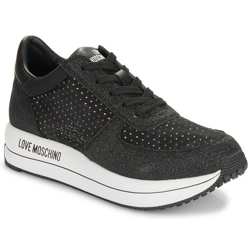 Sneakers basse Donna Love Moschino STRASS MESH GLITTER in colore nero, caratterizzate da un design elegante e moderno. Queste scarpe, adornate con strass e una finitura in mesh glitterato, offrono comfort e stile perfetti per ogni occasione. Ideali per aggiungere un tocco di brillantezza ai tuoi outfit, queste sneakers basse rappresentano la scelta perfetta per le donne che cercano moda e praticità. Acquista ora le Love Moschino STRASS MESH GLITTER per un look trendy e sofisticato.