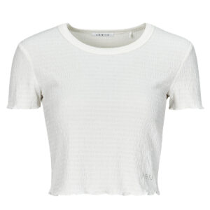 T-shirt  Guess  CN SMOKED  Bianco -  T-shirt maniche corte Donna
