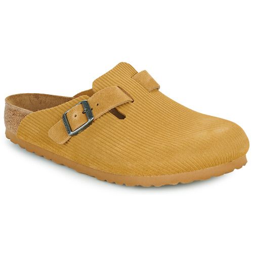 Zoccoli Donna Birkenstock Boston LEVE Corduroy Cork Brown in marrone, realizzati in morbido corduroy e suola in sughero, ideali per il comfort quotidiano. Perfetti per ogni stagione, questi zoccoli uniscono stile e praticità, rendendoli un must-have per il tuo guardaroba. Acquista i Birkenstock Boston per un look trendy e un supporto ottimale.